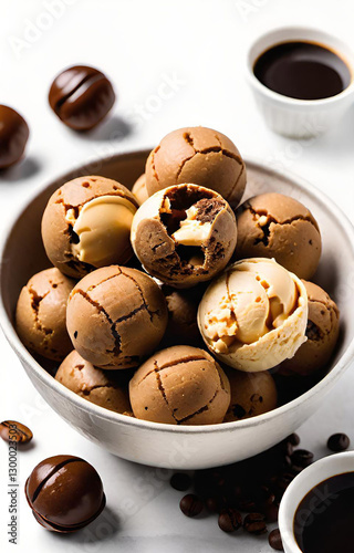 coffee beans and chocolate