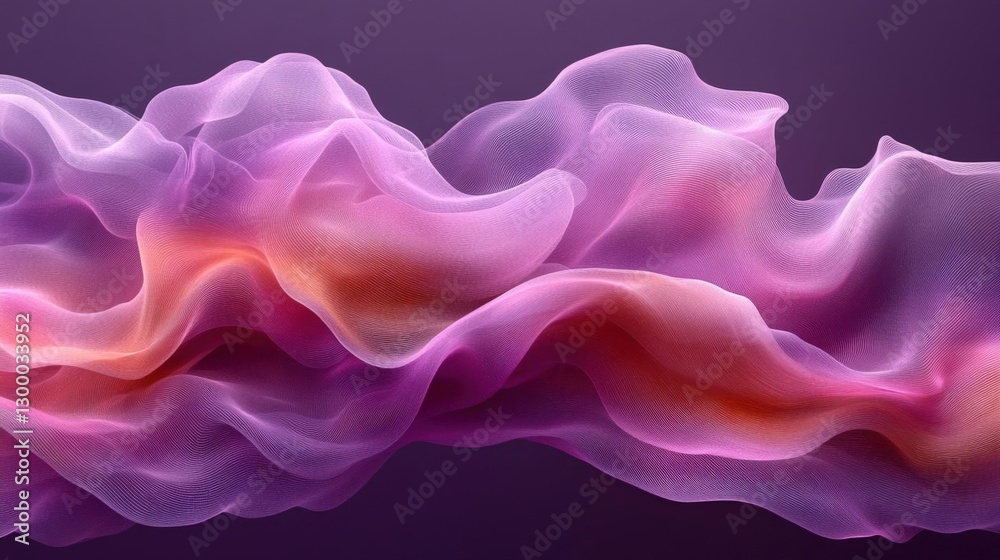 Fototapeta premium Abstract Pink Purple Orange Wave Design