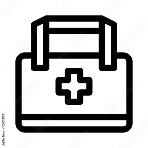 First Aid Kit for Camping & Hiking line icon