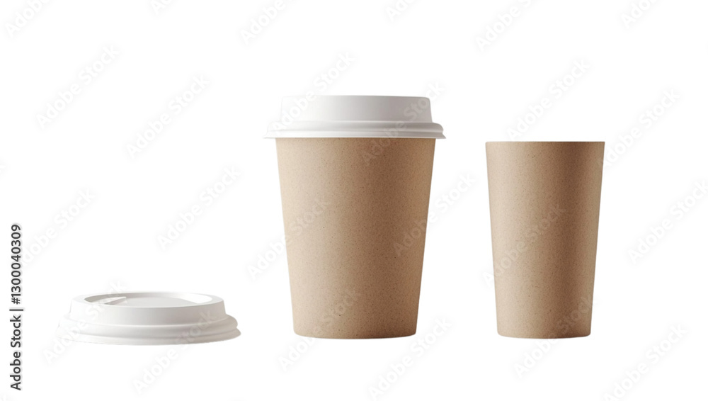 Photo of empty cardboard glass with white lid isolated on white background.
Photo of empty cardboard glass with white lid isolated on white background.