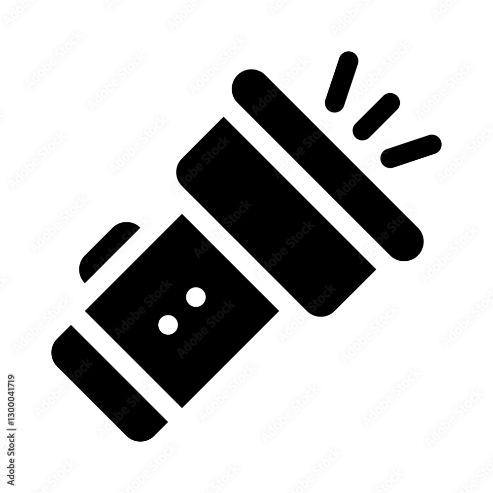 Lantern & Flashlight glyph icon