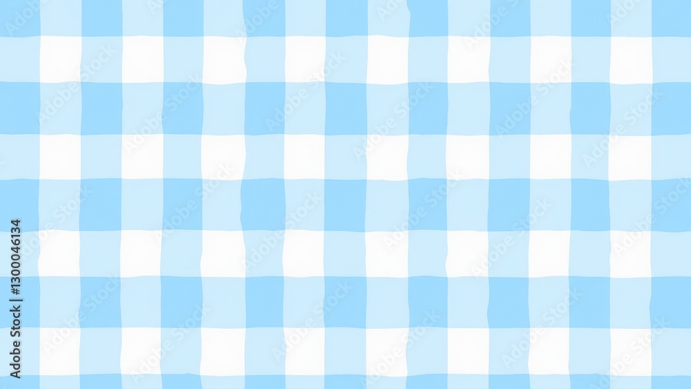 Blue gingham pattern with alternating light blue and white squares.