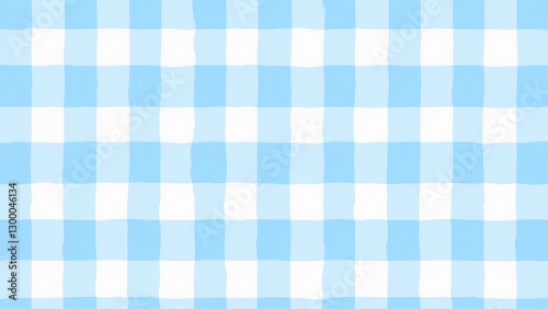 Obraz na płótnie Blue gingham pattern with alternating light blue and white squares. w salonie