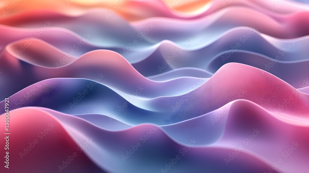 Obraz premium a colorful abstract background of flowing waves, with soft lighting creating a mesmerizing and artistic display