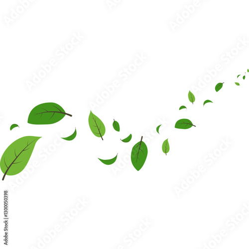 Flying Leaves Illustration