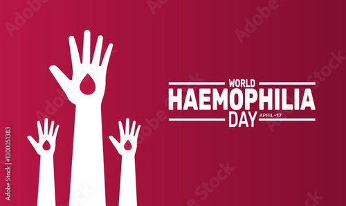 World Haemophilia Day. Holiday concept. suitable for placard, background,Greeting Card, Poster design template 
with text inscription, standard Social Media Post.