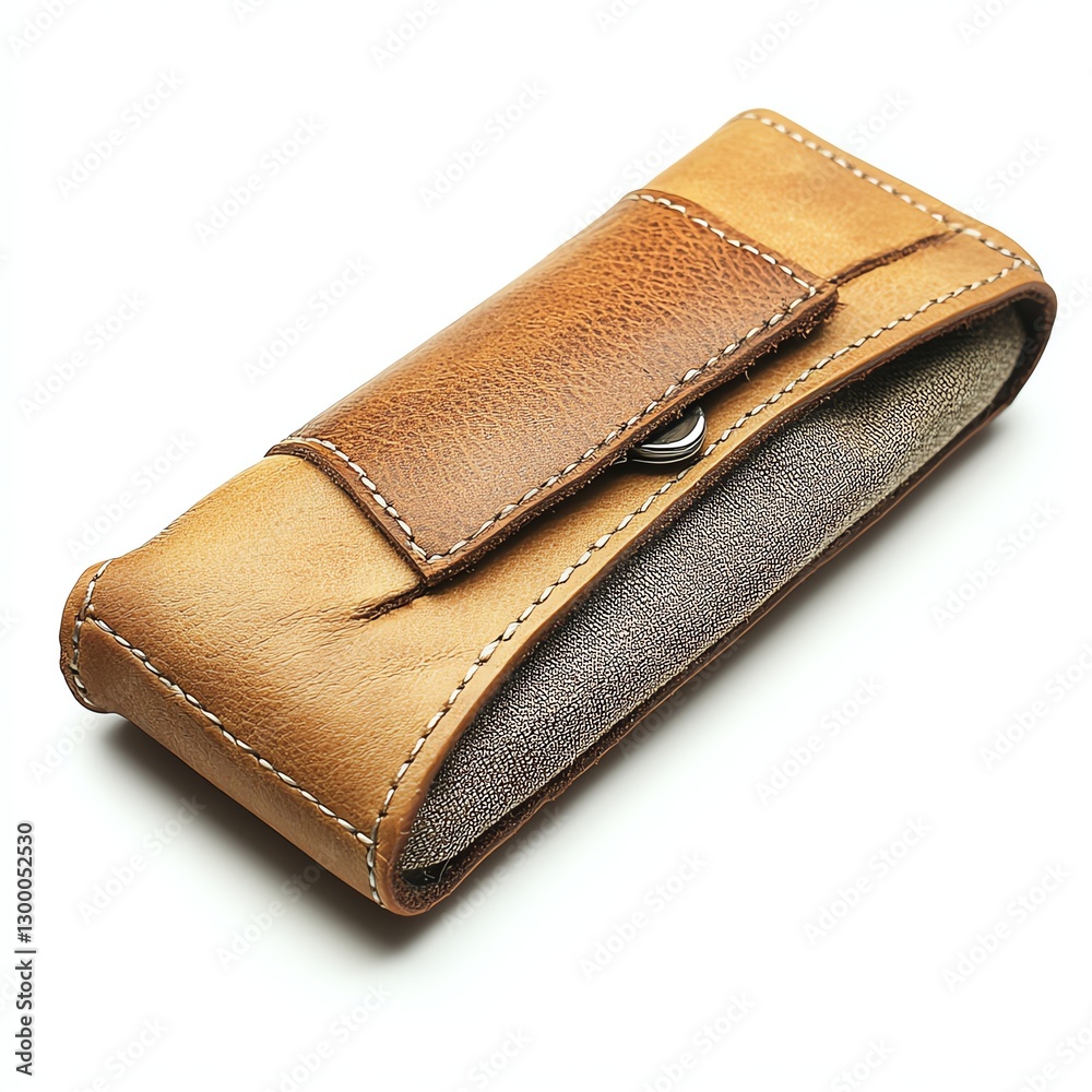 Stylish leather wallet, isolated on a white background. Stylish leather wallet, isolated on a white background.