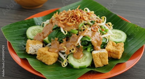 Indonesian Culinary Delight: A Close-Up of Gado-Gado