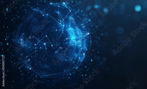 Global network data connection, digital world, glowing background, futuristic technology, website banner