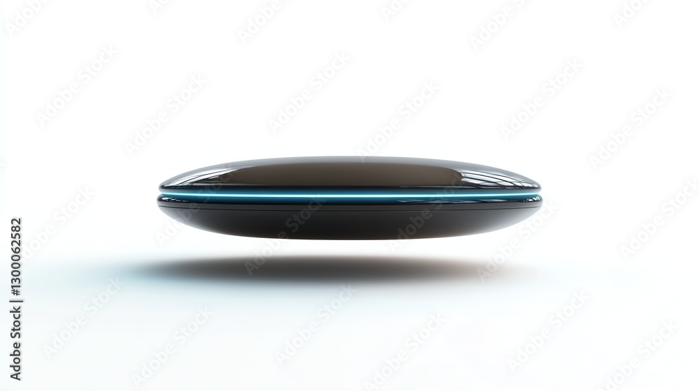 Futuristic floating device on a white isolated background. Futuristic floating device on a white isolated background.
