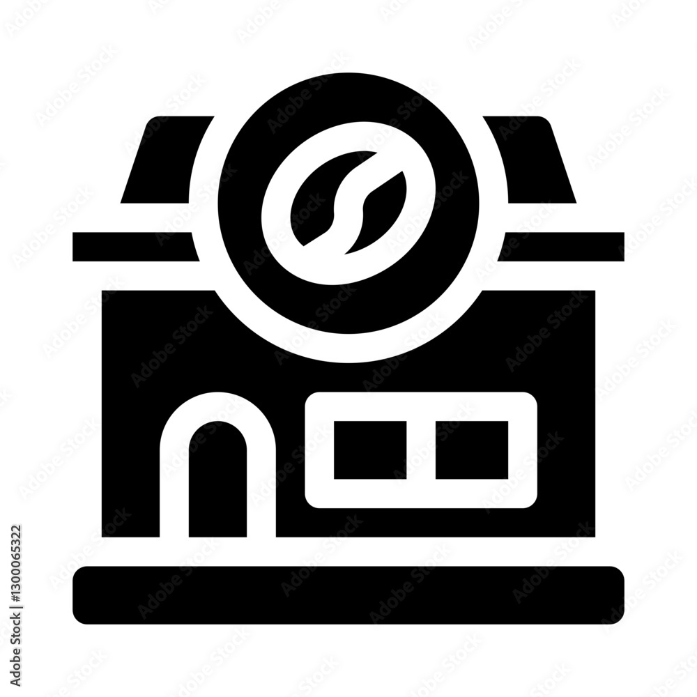 Coffee Shop Exterior glyph icon Coffee Shop Exterior glyph icon