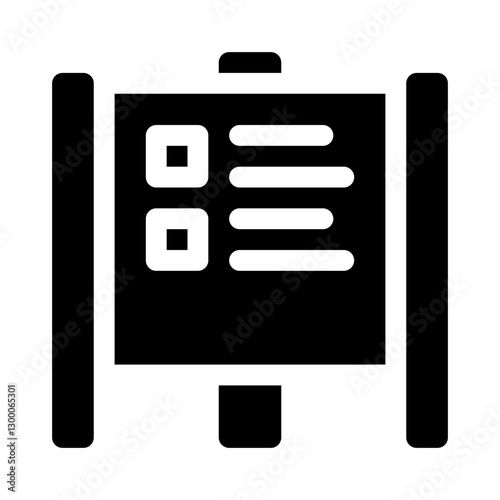 Caf‚ Menu Board & Prices glyph icon