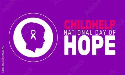 childhelp national day of hope.  Holiday concept, suitable for placard, background,Greeting Card, Poster design template with text inscription, standard Social Media Post.