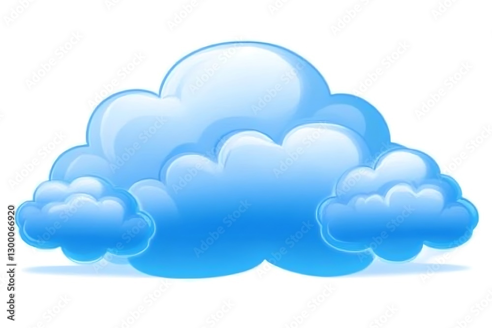Blue cloud icon for design, graphic, and technology use Blue cloud icon for design, graphic, and technology use