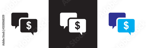 Accounting  icons set. Isolated on white and black background. Vector illustration. EPS 10