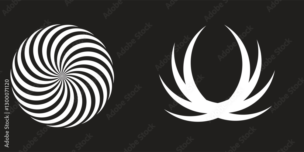 Spiral with gray colors lines as dynamic abstract vector background or logo or icon Spiral with gray colors lines as dynamic abstract vector background or logo or icon