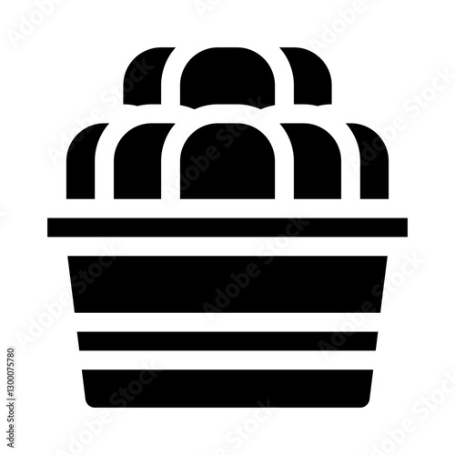 Chicken Nuggets in a Box glyph icon