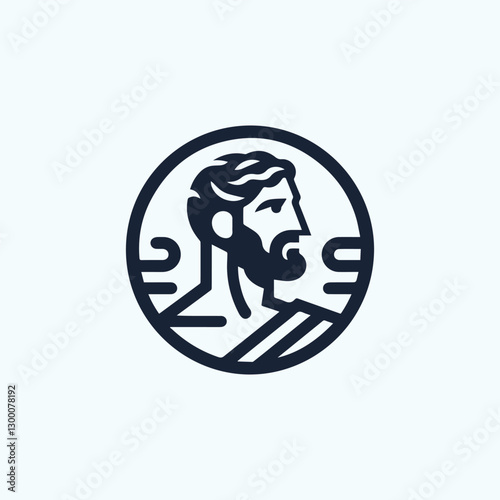 Greek man logo