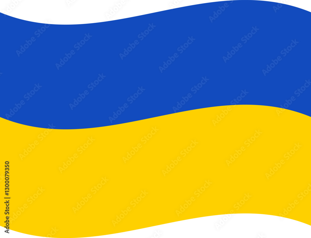 Obraz premium Ukraine waving flag illustrator of national icon