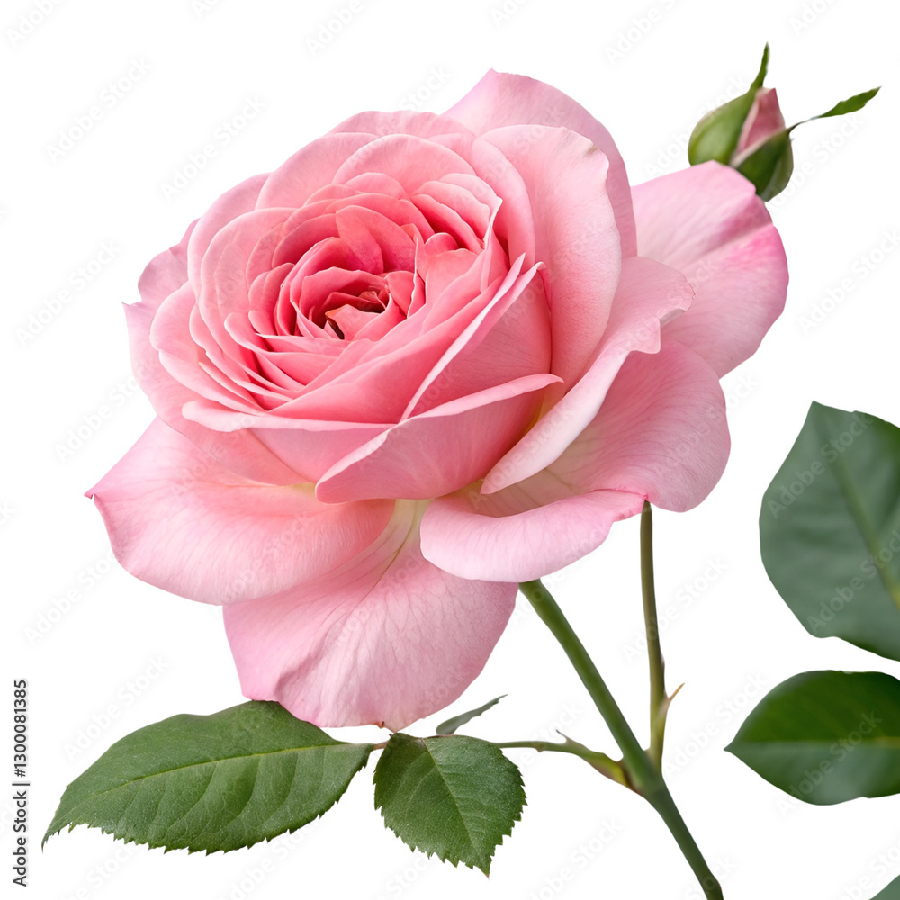 Obraz premium Pink rose flower isolated on a transparent background