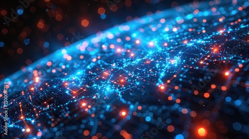 Wallpaper Mural Global Network Earth Digital Circuit Torontodigital.ca