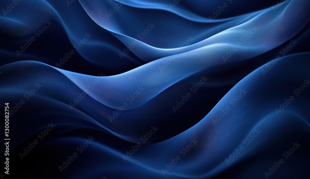 Fototapeta premium Abstract blue wavy texture with soft flowing lines creating a serene and tranquil backdrop suitable for various creative projects and modern designs