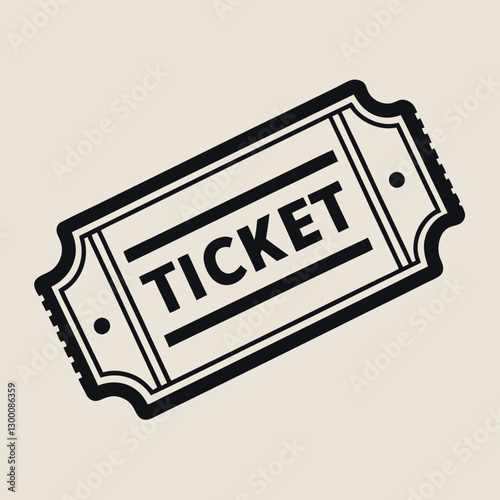 vintage ticket with the text