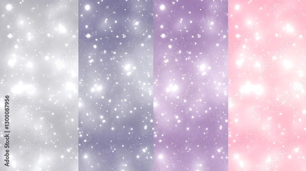 Glittering backgrounds with sparkles, dreamy effect. Silver, purple, pink overlays and textures Glittering backgrounds with sparkles, dreamy effect. Silver, purple, pink overlays and textures