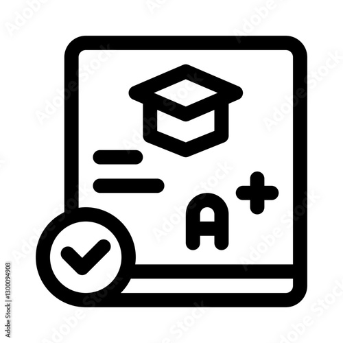 Transcript with Grades line icon