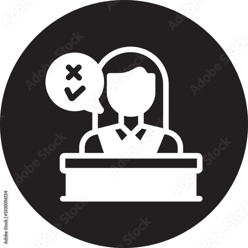 jury glyph icon
