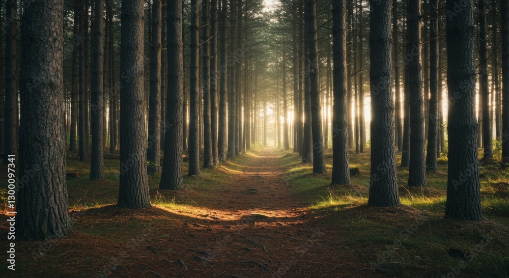 Naklejka premium path in the woods