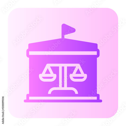 Courthouse  gradient icon