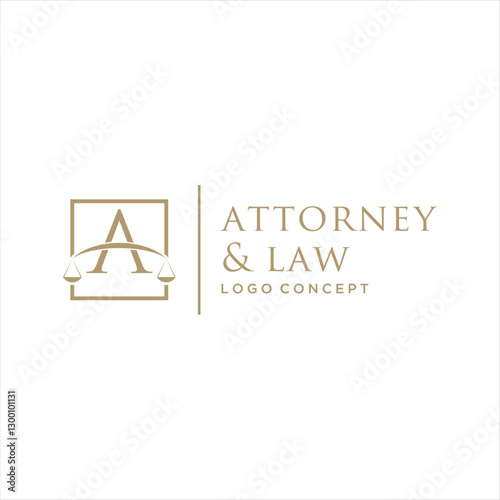 initials monogram A letter attorney and law business logo design concept, vector illustration.	
