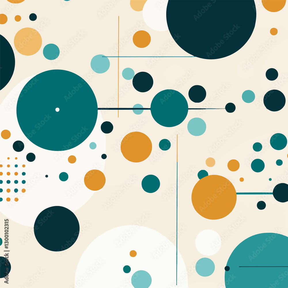 Teal and Gold Circle Pattern Teal and Gold Circle Pattern