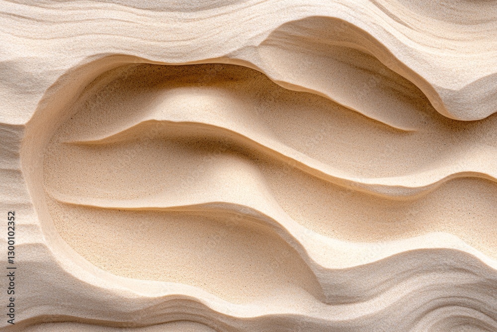 Fototapeta premium A hyper-detailed close-up of sand grains being carried away by wind erosion