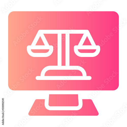 Online Court  gradient icon