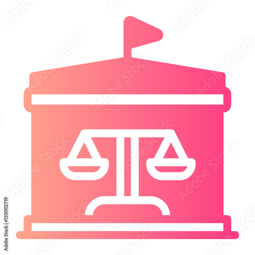 Courthouse  gradient icon