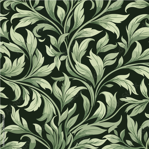 Lush Green Foliage Vector Design for Backgrounds and Graphics.