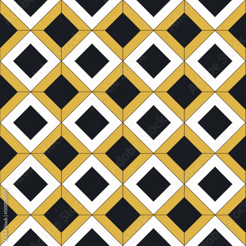 Geometric Diamond Seamless Pattern - Modern Abstract Design