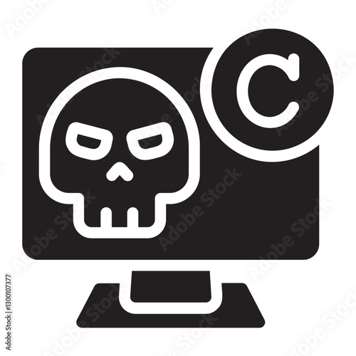 piracy glyph icon