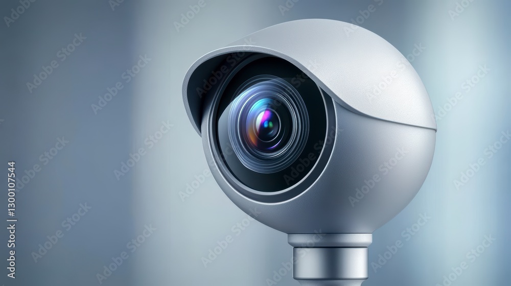 Silver Spherical Security Camera with Rain Cover Silver Spherical Security Camera with Rain Cover
