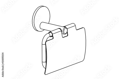 Tissue Paper Holder, bathfittings products accessories bathroom fittings vector illustrator