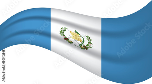 Guatemala wavy flag, waving flag vector illustration photo