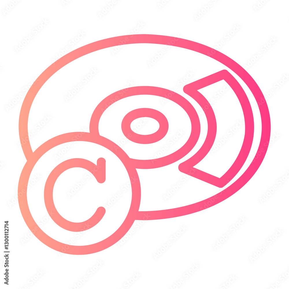 Disc gradient icon Disc gradient icon