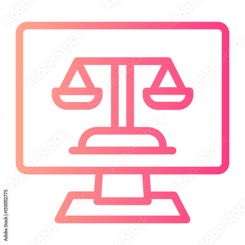 Online Court  gradient icon
