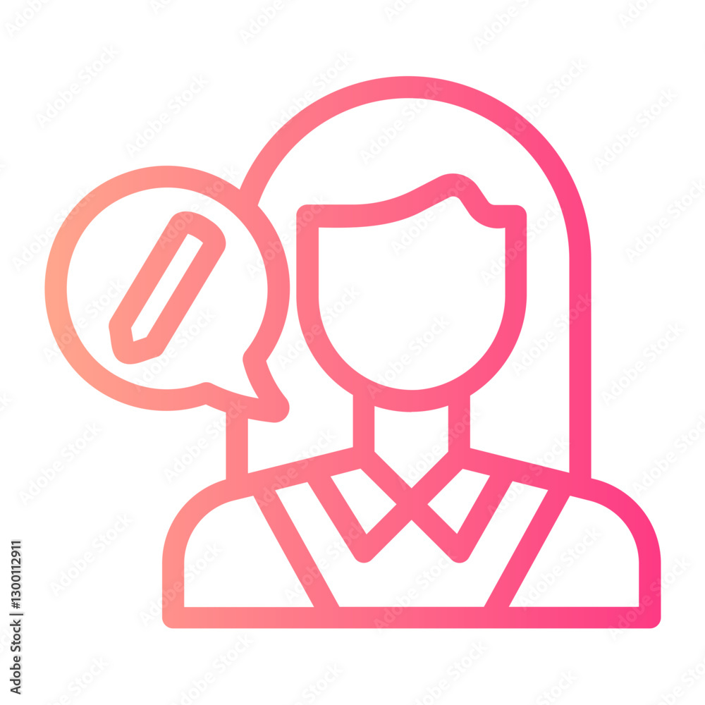 Obraz premium Authorship gradient icon