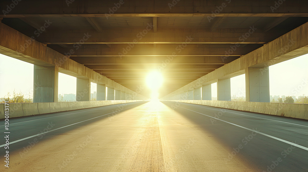 Bright Sunlight Through Highway Underpass Bright Sunlight Through Highway Underpass