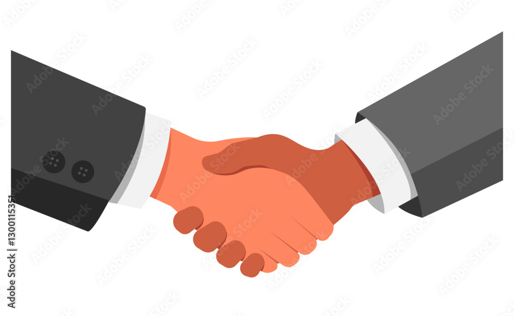 Business handshake. Handshake of business partners. Flat design. Vector illustration.
Business handshake. Handshake of business partners. Flat design. Vector illustration.