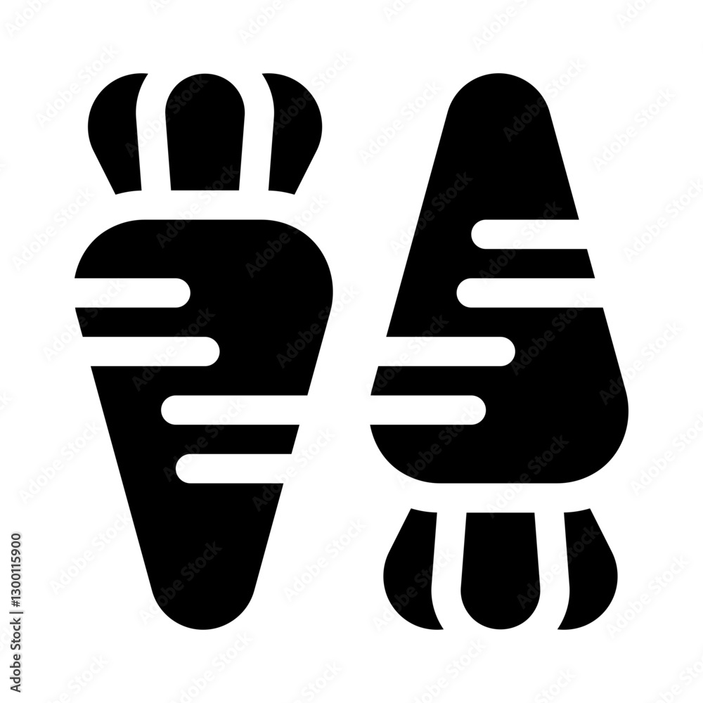 Fototapeta premium Carrot glyph icon