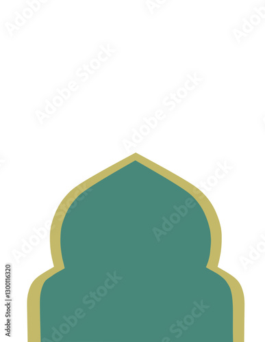 Decorative architectural motif with intricate design featuring a unique color scheme and shape
